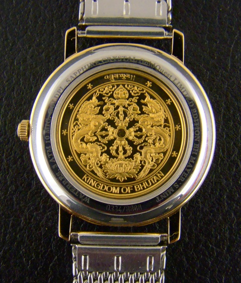(image for) Gold Crest Watch With "999.9" Pure Gold Dial - Men Size